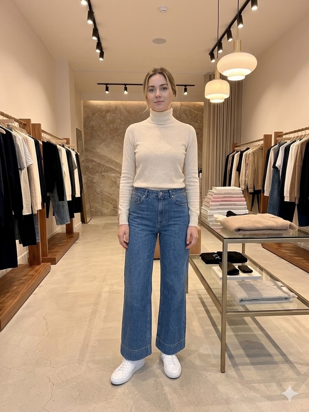 Women’s Wide-Leg Blue Jeans